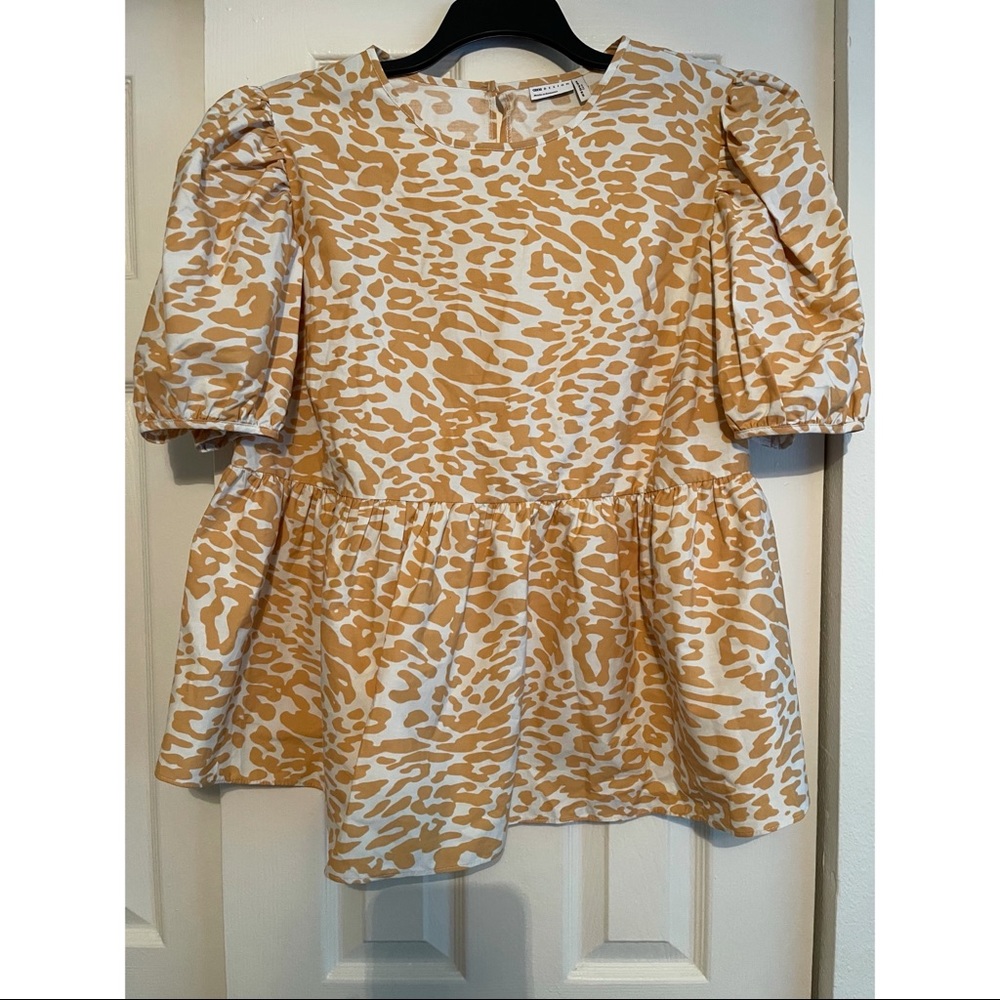 Asos Plus Animal Print Smock Tee Sz14